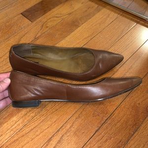Frye Cognac Pointed Toe Flats